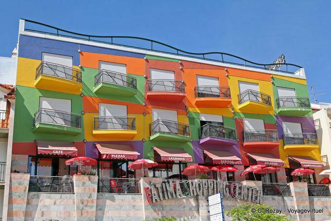 Multicolored building, Fátima - Portugal