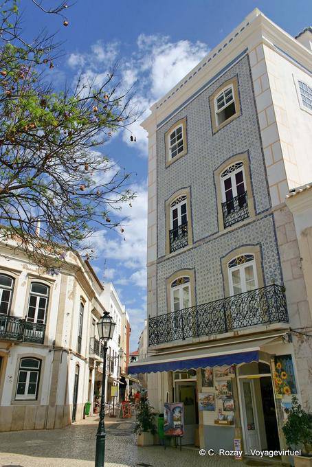 Lagos, Praça Luís de Camões, facade tiles - Portugal