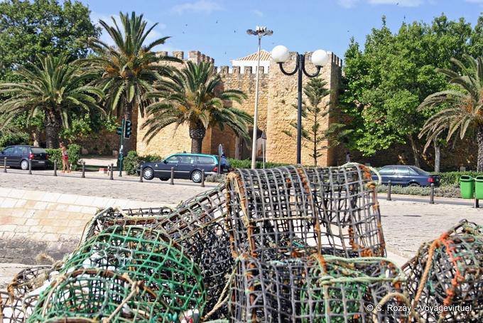 Pots in front of the Porta San Gonçalo, Lagos - Portugal