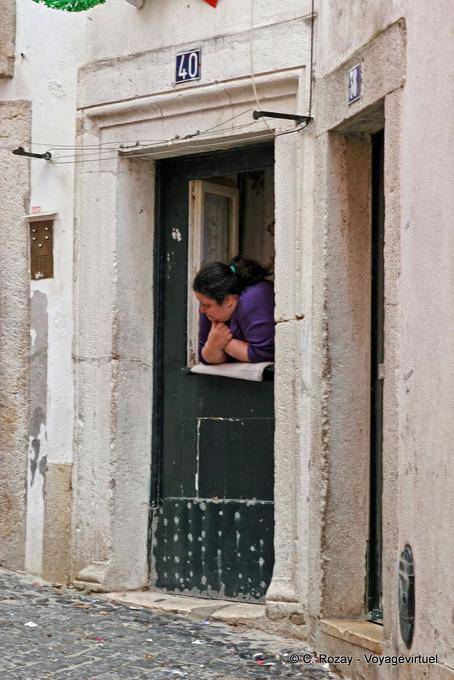 Scene of the everyday life, Alfama, Lisbon - Portugal