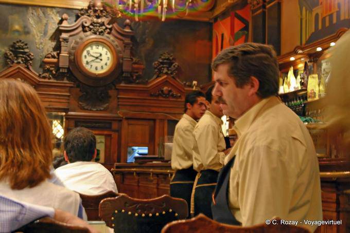 The interior of the baroque brewery, A Brasileira, Chiado, Lisbon - Portugal