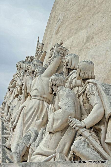 Navigators and cartographers, sculptures Descobrimentos, Lisbon - Portugal