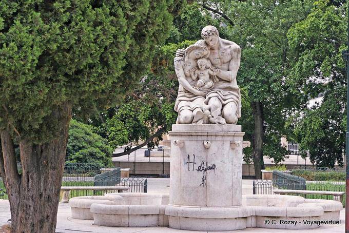 Statue in the Jardim da Estrela, Lisbon - Portugal