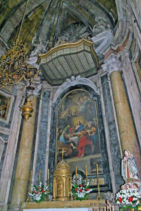 The altar of the Basilica of the Sacred Heart of Jesus, Estrela, Lisbon - Portugal