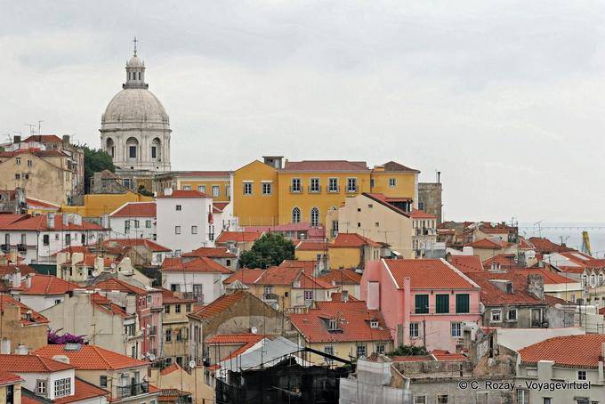 Panorama on the heights of Graça, Lisbon - Portugal