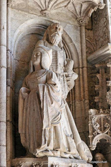 Statue of Dona Maria and St. John the Baptist Monastery Jerónimos, Lisbon - Portugal