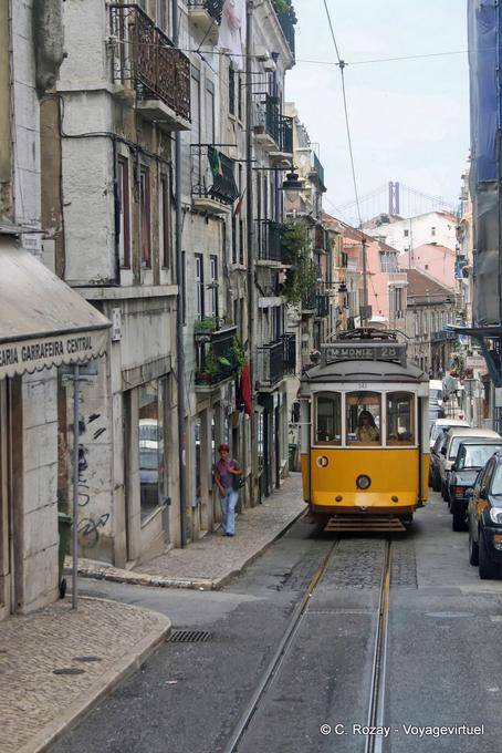 The elétrico 28, Madragoa, Lisbon - Portugal