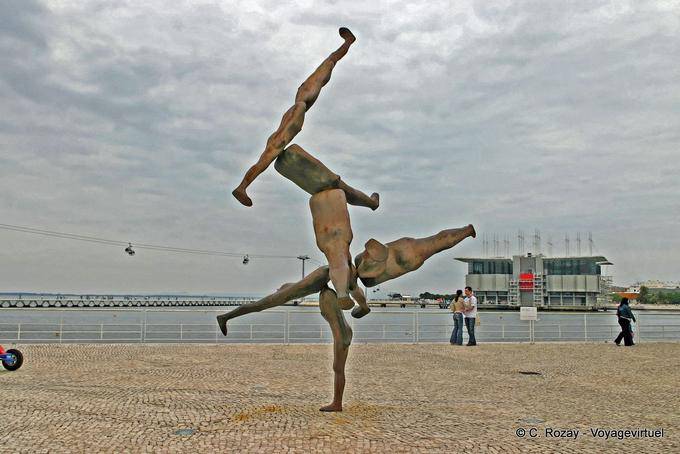 Rhizome, iron sculpture by Antony Gormley, Parque das Nações, Lisbon - Portugal