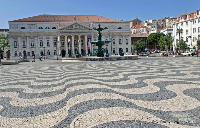 The National Theatre D. Maria II, Rossio, Lisbon - Portugal