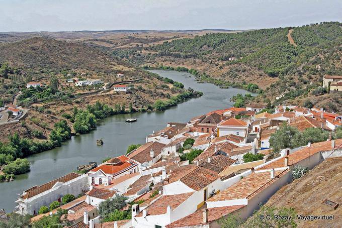 Panorama of Mértola and the Rio Guadiana - Portugal