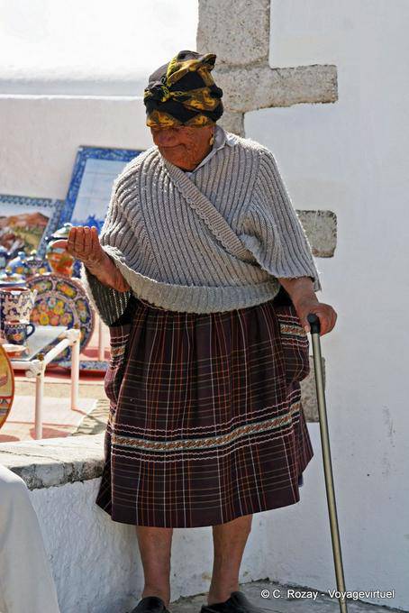 The traditional costume of a resident of Sitio de Nazaré - Portugal