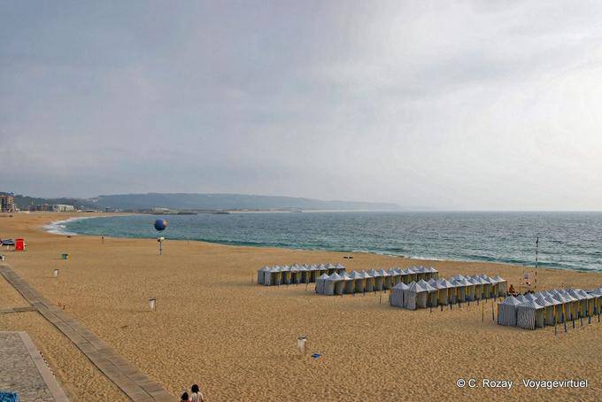 Panorama on the arc of the beach Nazaré - Portugal