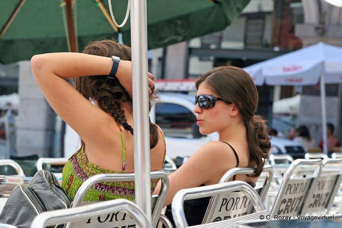 Girls from Porto on a terrace - Portugal