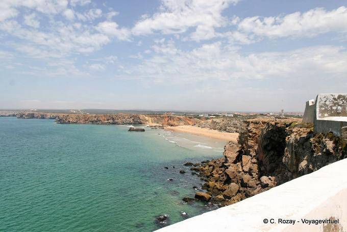 Tonel Beach seen from Fort Sagres - Portugal