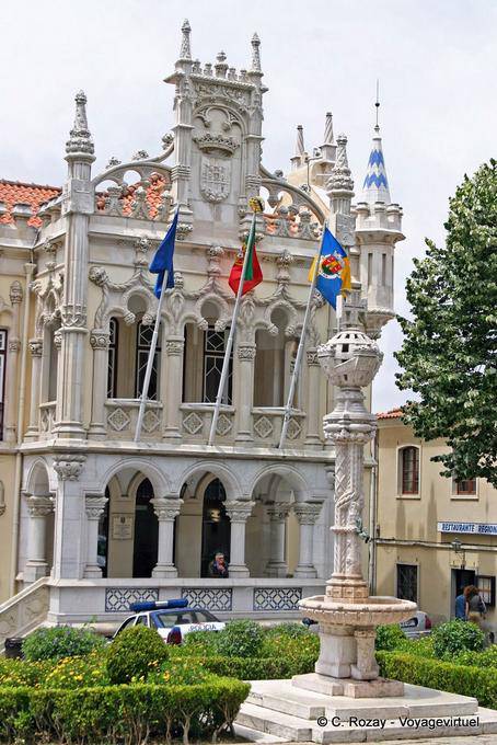Part of the facade of the Camara Municipal de Sintra - Portugal