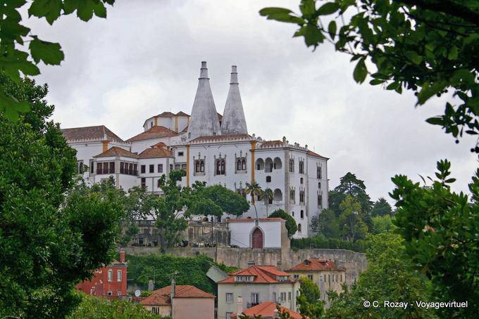 The conical chimneys of the National Palace, Sintra - Portugal
