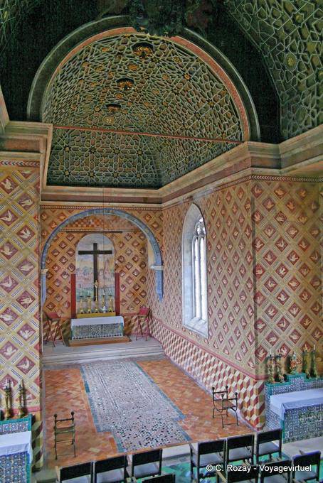 La Chapelle, symbiosis between Christian art and Islamic art, the National Palace of Sintra, Sintra - Portugal