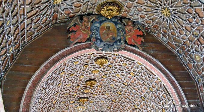 Focus on the Mudejar ceiling, Sintra Palace Chapel - Portugal
