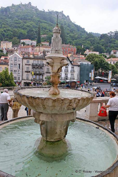 A fountain in the square of the Republic, Sintra - Portugal