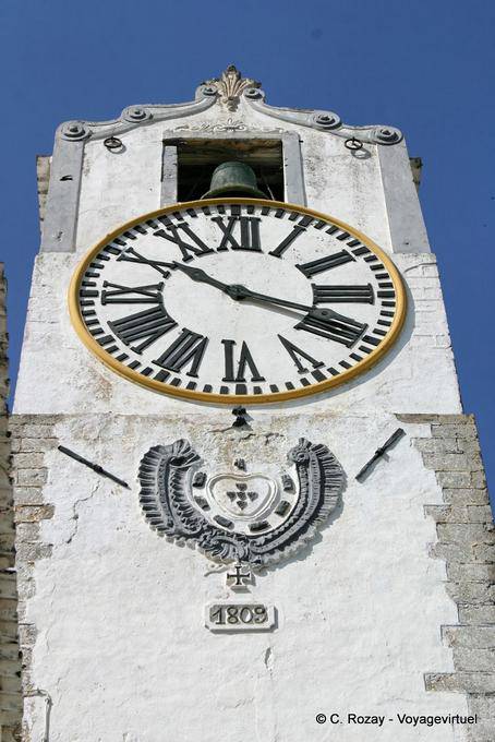 Church tower clock of Santa Maria do Castelo, Tavira - Portugal