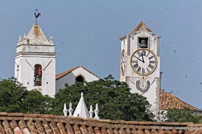 The two towers of the church of Santa Maria do Castelo, Tavira - Portugal