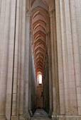 High aisle of the church, Cistercian abbey of Alcobaça, Portugal.