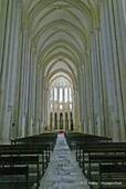 The church nave Santa Maria, Alcobaça, Portugal.