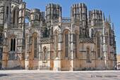 Exterior view of the Imperfect Chapels, Batalha, Portugal.