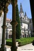 The bell tower seen from the Royal Cloister, Batalha, Portugal.