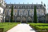The central garden of the Monastery of Santa Maria da Vitoria, Batalha, Portugal.