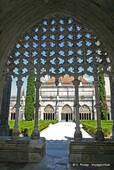 Architecture skylights cloister and garden, Batalha, Portugal.