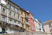 Coimbra, colorful facades, Portugal.