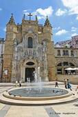 Fountain in front of the Church of Santa Cruz, Coimbra, Portugal.