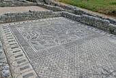 Mosaic of the house Skeleton, Conimbriga, Portugal.