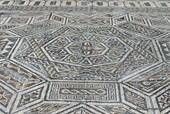 House skeletons, the mosaic floor in the room, Conimbriga, Portugal.