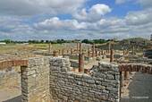 Panorama on the Roman Villa (Casa de Cantaber), Conimbriga, Portugal.