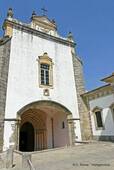 Front of convent Loios, Evora, Portugal.