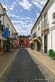 The paving of the street 25 de Abril, Lagos, Portugal.
