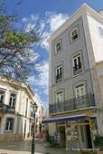 Lagos, Praça Luís de Camões, facade tiles, Portugal.