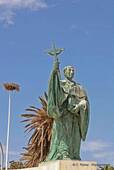 Statue of Saint Goncalo, patron saint of fishermen, Lagos, Portugal.