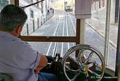 The operator station of the funicular, Bairro Alto, Lisbon, Portugal.