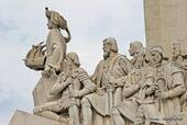The western part of the Monument to the Discoveries, Descobrimentos, Lisbon, Portugal.