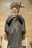 Statue of Virgin Mary, Basilica Estrela, Lisbon, Portugal.