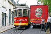 Tram 12, Graça, Lisbon, Portugal.