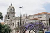 View of the Church of the Jeronimos Monastery, Lisbon, Portugal.