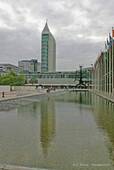 Reflection at the Nations Park, Lisbon, Portugal.