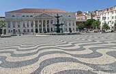 The National Theatre D. Maria II, Rossio, Lisbon, Portugal.
