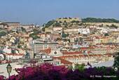 Panorama of the city and its castle, Lisbon, Portugal.
