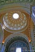 The dome and stone lantern, church Nossa Senhora da Nazaré, Portugal.