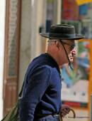 The man in the hat Portuguese, Tavira, Portugal.